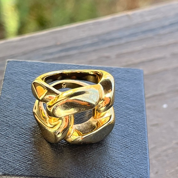 Michael Kors Jewelry - Michael Kors 14K Gold Statement Chain Ring